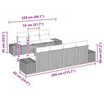 vidaXL Ensemble de canapé de jardin 8 Pièces Beige  blanc