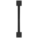 vidaXL Pieds de table basse en forme de X  2 pièces  noir  70 x (30-31) cm  acier