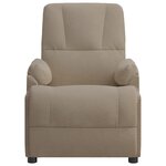 vidaXL Fauteuil inclinable Taupe Similicuir daim