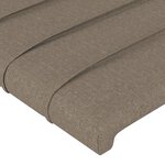 vidaXL Tête de lit avec oreilles Taupe 203x23x78/88 cm Tissu