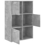 vidaXL Armoire de rangement Gris béton 60x29 5x90 cm Bois d'ingénierie