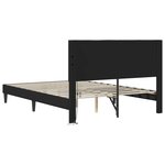 vidaXL Cadre de lit avec bandes LED Noir 140 x 190 cm Simili cuir
