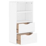 vidaXL Armoire latérale tiroirs ODDA blanc 40x24x79 cm bois massif pin