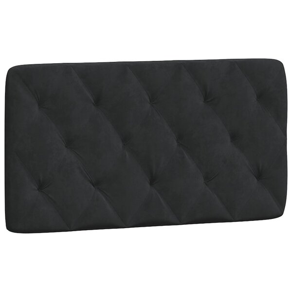 vidaXL Coussin de tête de lit noir 100 cm velours