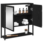 vidaXL Armoire Miroir Chêne noir 60 x 16 x 60 cm Bois d'ingénierie