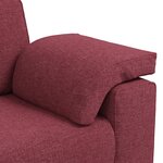 Canapé loveseat vidaXL Rouge vin 120 cm Tissu