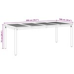 vidaXL Tables de jardin Naturel et noir 200 x 90 x 75 cm