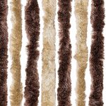 vidaXL Rideau anti-mouches beige et marron clair 100x230 cm chenille