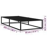 vidaXL Cadre de lit sans matelas noir métal 90x200 cm