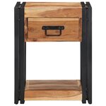 vidaXL Set de 2 tables de nuit 40x35x50 cm en bois d'acacia massif