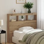 vidaXL Tête de lit artisanale en chêne Chêne artisanal Bois d'ingénierie