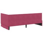 vidaXL Cadre de lit d'angle Rouge bordeaux 100 x 200 cm Velours