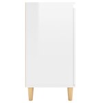 vidaXL Buffet avec pieds en bois blanc brillant bois d'ingénierie