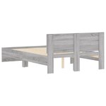 vidaXL Cadre de lit sans matelas sonoma gris 120x190 cm
