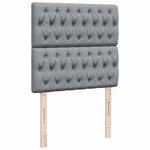 vidaXL Sommier à lattes de lit avec matelas Gris clair 100x200cm Tissu