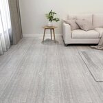 vidaXL Dalles de plancher autoadhésives 55 Pièces PVC 5 11 m² gris