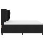 vidaXL Sommier avec matelas noir 200x200 cm en tissu
