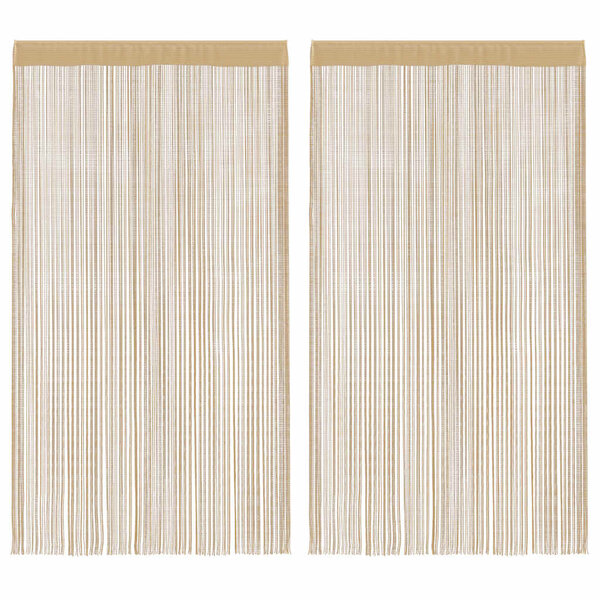 vidaXL Rideau en fils 2 Pièces 140 x 250 cm Beige