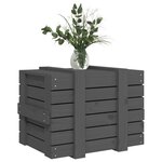 vidaXL Boîte de rangement Gris 58x40 5x42 cm Bois massif de pin