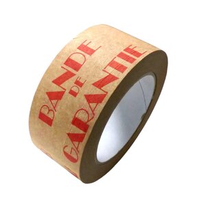 Ruban adhésif kraft 80 g/m² – 6 rouleaux 48 mm x 50 m imprimé "Bande de garantie" – Bulteau Systems