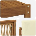vidaXL Ensemble de canapés d'extérieur 7 pc Naturel et Crème