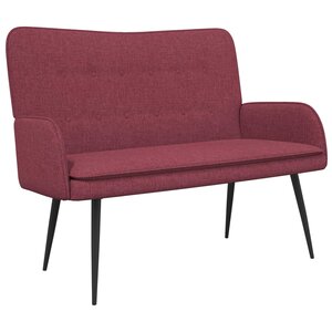 vidaXL Sofa 2 places Bordeaux 115 x 61 x 87 cm Tissu