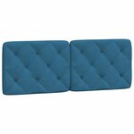vidaXL Lit avec matelas bleu 120x200 cm velours