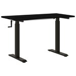 vidaXL Bureau Noir et Brun Foncé 120 x 60 cm Bois de chêne massif