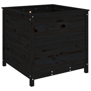 vidaXL Jardinière noir 82 5x82 5x78 cm bois massif de pin
