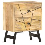 vidaXL Table de chevet 40x30x50 cm Bois de manguier massif