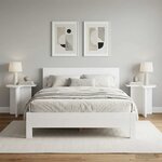 vidaXL Table d'appoint avec stockage 2 Pièces Blanc brillant Ø 39 x 38 cm