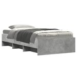 vidaXL Cadre de lit sans matelas sonoma gris 90x200 cm