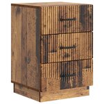 vidaXL Cabinet de chevet avec tiroir Bois ancien 43 x 41 x 63 5 cm