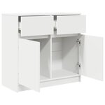 vidaXL Buffet avec tiroir blanc 80x34x76 cm bois d'ingénierie