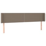 vidaXL Tête de lit à LED Taupe 203x16x78/88 cm Tissu
