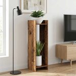 vidaXL Support de Plante Bois ancien 30 x 30 x 100 cm