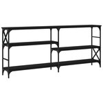 vidaXL Table console noir 180x29x76 5 cm bois d'ingénierie