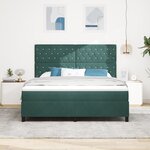 Lit à ressorts vidaXL avec matelas vert foncé super king en velours