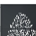 vidaXL Portail de jardin anthracite 105x180cm acier conception d'arbre