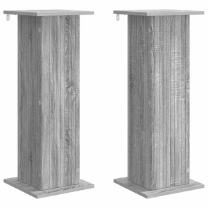vidaXL Support de Plante 2 pc Sonoma gris 30 5 x 30 x 80 5 cm