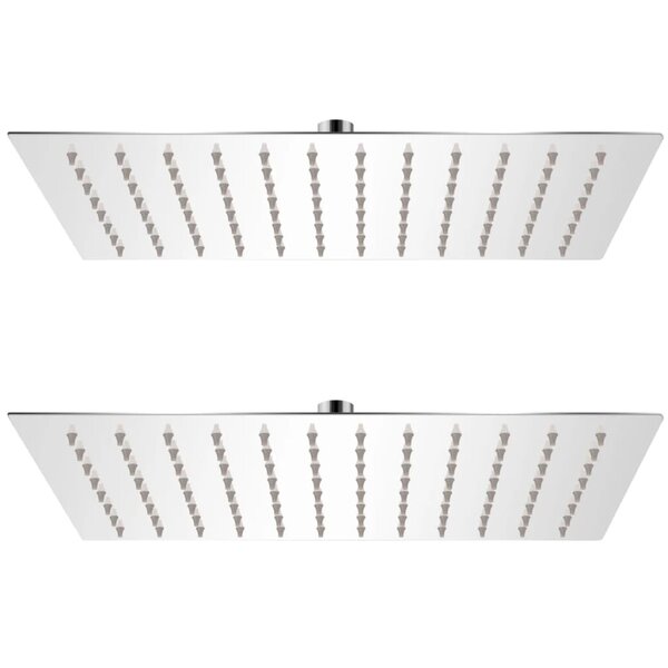 vidaXL Pomme de douche plongeante 2 Pièces Acier inoxydable 20x30 cm