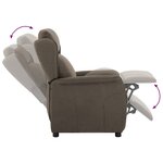 vidaXL Fauteuil inclinable Taupe 66.5 x 94 x 101.5 cm Polyester