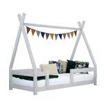 Lit cabane enfant NAKANA 140 x 200 gris clair