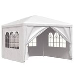 vidaXL Tente de réception 3 x 3 m Blanc