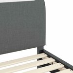 vidaXL Cadre de lit pour enfants avec tête de lit Gris foncé tissu