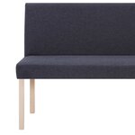vidaXL Banc 139 5 cm Gris foncé Polyester