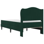 vidaXL Cadre de lit avec tête de lit Vert foncé 90 x 200 cm Velours