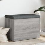 vidaXL Banc de rangement sonoma gris 62x42x45 cm bois d'ingénierie