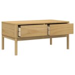 vidaXL Table basse FLORO cire marron 99x55 5x45 cm bois massif de pin