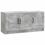 vidaXL Meuble TV Gris béton 99 x 34 5 x 47 cm Bois d'ingénierie